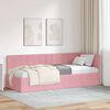 vidaXL Eckbettgestell mit Kopfteil Rosa 80 cm x 200 cm Samt