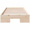 vidaXL Bodenbettgestell Braun 90 x 200 cm Massivholz Kiefer