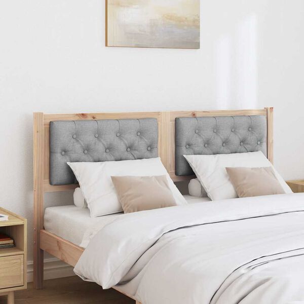 vidaXL Kopfteil Sonstiges Braun und hellgrau 150 cm Massivholz Kiefer