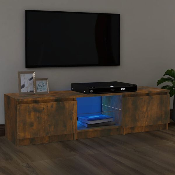 vidaXL TV-Schrank mit LED-Leuchten R&auml;uchereiche 140x40x35,5 cm