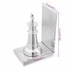 vidaXL Buchst&uuml;tzen 2 pcs Silber 11 x 12 x 19,5 cm Aluminium