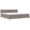 vidaXL Boxspringbett mit Matratze Taupe 200 x 200 cm Stoff