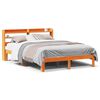 vidaXL Massivholzbett ohne Matratze Wachsbraun 140x190 cm Kiefernholz