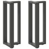 vidaXL Konsolentischbeine T-Form 2Stk. Anthrazit 25x28x(72-73)cm Stahl