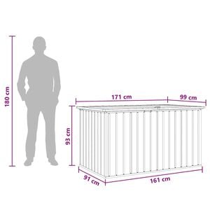 vidaXL Gartenbox Grau 171x99x93 cm