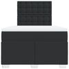 vidaXL Boxspringbett mit Matratze Schwarz 120x190 cm Kunstleder
