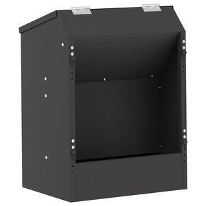 vidaXL Kaninchenf&uuml;tterer Schwarz 33,5 x 25,5 x 45,5 cm 3 kg