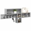 vidaXL Wandmontierter nachttisch Graues Sonoma 100 x 12 x 43,5 cm