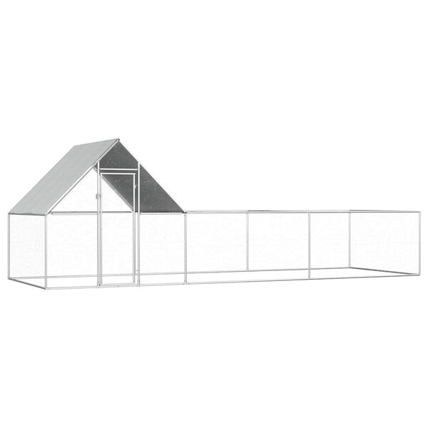 vidaXL H&uuml;hnerstall 6x2x2 m Verzinkter Stahl