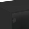 vidaXL TV-Schrank mit Glast&uuml;ren Schwarz 68x37x42 cm