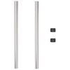 vidaXL Zaunpfosten 2 pcs Silber 90 cm Pulverbeschichteter Stahl