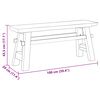 vidaXL Bank Natur 100 x 29 x 43,5 cm Massivholz Teak