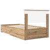 vidaXL Bettrahmen mit Kopfteil Artisan-Eiche 90 x 190 cm Holzwerkstoff