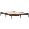 vidaXL Bettgestell Braun Eichen-Optik 140x200 cm Holzwerkstoff Metall