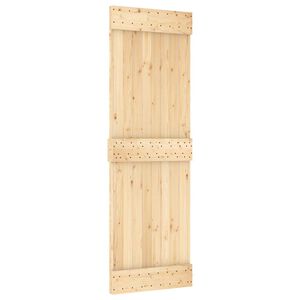 vidaXL Schiebet&uuml;r NARVIK Nat&uuml;rlich und Schwarz 70 x 210 cm (152,5 cm)