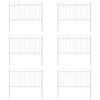 vidaXL Gartenzaun WOERDEN 6 stk. 10,2 x 1,2 m Wei&szlig;