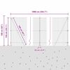 vidaXL Zaun mit Pfosten Grau 1,5 x 10 m Stahl und PVC