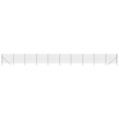 vidaXL Maschendrahtzaun Anthrazit 2x25 m Verzinkter Stahl