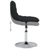 vidaXL Esszimmerst&uuml;hle 4 Stk. Drehbar Schwarz Stoff