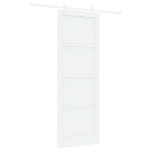 vidaXL Schiebet&uuml;r Wei&szlig; 83 x 232 cm Massives Kiefernholz