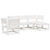 vidaXL 5-tlg. Garten-Lounge-Set Wei&szlig; Massivholz Kiefer
