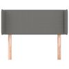 vidaXL Kopfteil mit Ohren Dunkelgrau 103x16x78/88 cm Stoff
