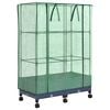 vidaXL Gartenplanter mit Gew&auml;chshausabdeckung und R&auml;dern 2 Stk. PP
