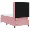 vidaXL LED Boxspringbett mit Matratze Rosa 80 x 200 cm Samt