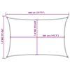 vidaXL Sonnensegel Hellgrau 4x2,5 m 100% Polyester Oxford