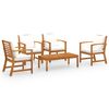 vidaXL 5-tlg. Garten-Lounge-Set mit Auflagen Massivholz Akazie