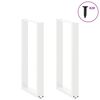 vidaXL Bartischbeine U-Form 2 Stk. Wei&szlig; 40x(90-91) cm Stahl