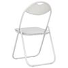 vidaXL Klappstuhl 2 pcs Wei&szlig; 48 x 43,5 x 81 cm Kunstleder
