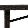 vidaXL Garten Essgruppe mit Kissen 7 pcs Schwarz Poly-Rattan