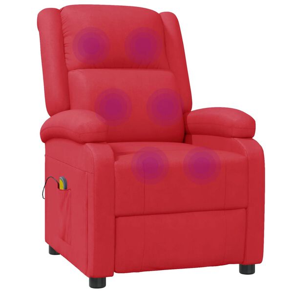 vidaXL Massagesessel Rot Kunstleder