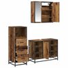 vidaXL Badezimmerm&ouml;bel-Set mit Schubladen 3 pcs Altholz Holzwerkstoff