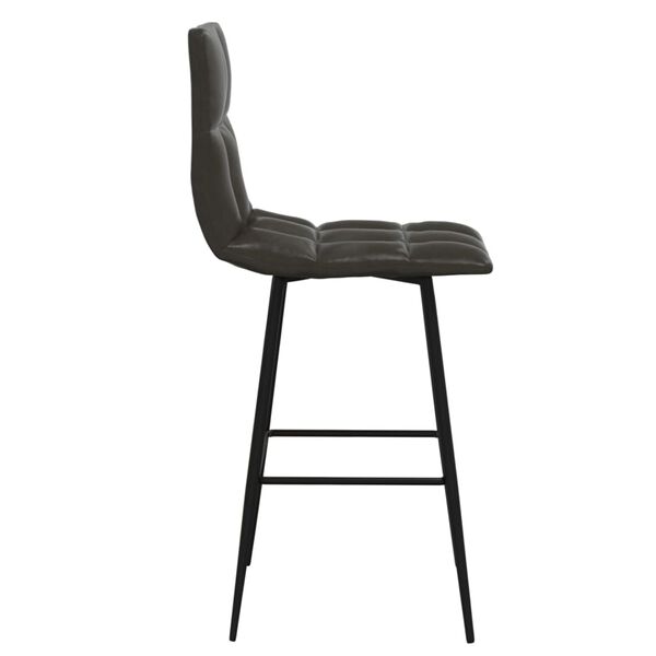 vidaXL Barhocker 2 Stk. Grau Kunstleder