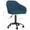 vidaXL Esszimmerst&uuml;hle 4 Stk. Drehbar Blau Samt