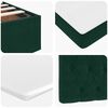 vidaXL Ottoman-Bett mit Matratzen Dunkelgr&uuml;n 160x200 cm Samt