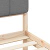vidaXL Bettgestell mit gepolstertem Kopfteil Hellgrau 90 x 190 cm