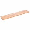 vidaXL Tischplatte 220x50x(2-4) cm Massivholz Behandelt Baumkante