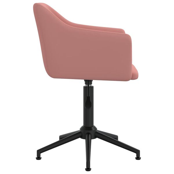 vidaXL Esszimmerstuhl Drehbar Rosa Samt