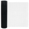 vidaXL Eurozaun Grau 1,4 x 10 m PVC-beschichtetes Eisen