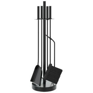 vidaXL 5-teiliges Kaminbesteck-Set 18 x 66 cm Stahl