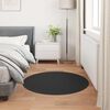vidaXL Kunstfell Hasen Teppich Olite Schwarz &Oslash; 80 cm Polyester