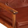 vidaXL Sessel Braun Echtleder