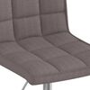 vidaXL Esszimmerst&uuml;hle 2 Stk. Drehbar Taupe Stoff