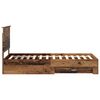 vidaXL Bettrahmen mit Kopfteil Altholz 90 x 200 cm Holzwerkstoff