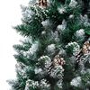 vidaXL K&uuml;nstlicher Weihnachtsbaum mit Beleuchtung Kugeln Zapfen 150 cm