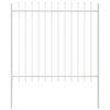 vidaXL Gartenzaun 5 pcs Wei&szlig; 8,5 x 1,5 m Pulverbeschichteter Stahl
