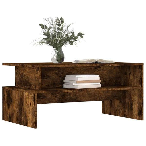 vidaXL Couchtisch Räuchereiche 90x55x42,5 cm Holzwerkstoff